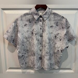 Lululemon Full Day Ahead Short Sleeve Shirt Women’s Size 0 Aquila Rhino Grey